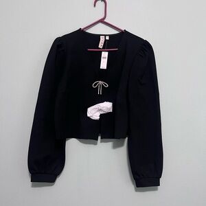 Dolan Black V-Neck Top